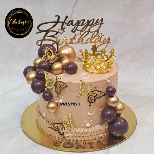 1kg crown chocolate birthday cake by cakestry15 noida,cake full image