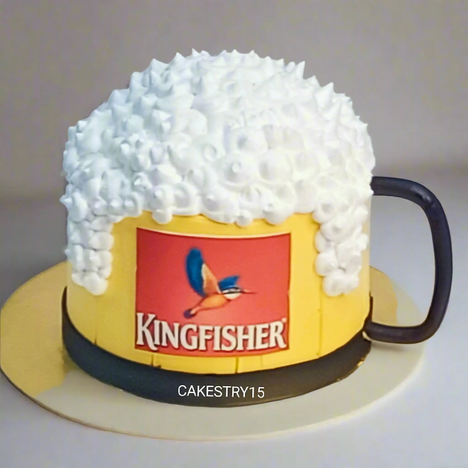 Beer Mug Theme 1kg pineapple Cake by cakestry15 noida,full image