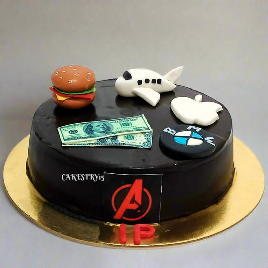 Boss Traveller Theme 1kg Birthday Cake by cakestry15 noida,full image