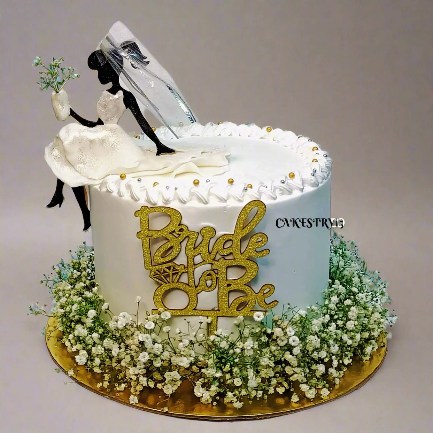 Bride To Be Theme 1.5kg Vanilla Cake by cakestry15 noida,full image