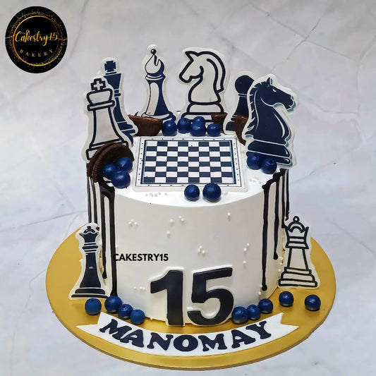 Checkmate Black Forest Cake,1kg 25th birthday cake for a teen by cakestry15 noida,cake full image