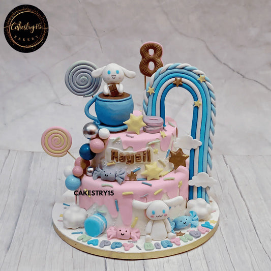 Cinnamoroll Sweet Fantasy Cake,3kg chocolate flavour 8th birthday cake for a girl by cakestry1 noida,cake full image