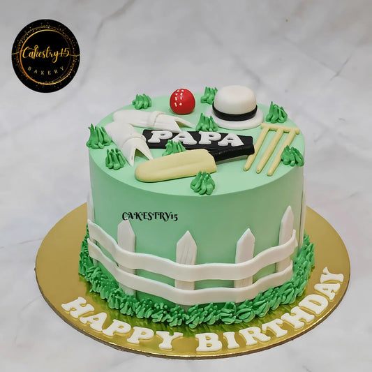 Cricket Craze Pineapple Cake,cake for dad,papa,daddy,father,son by cakestry15 noida