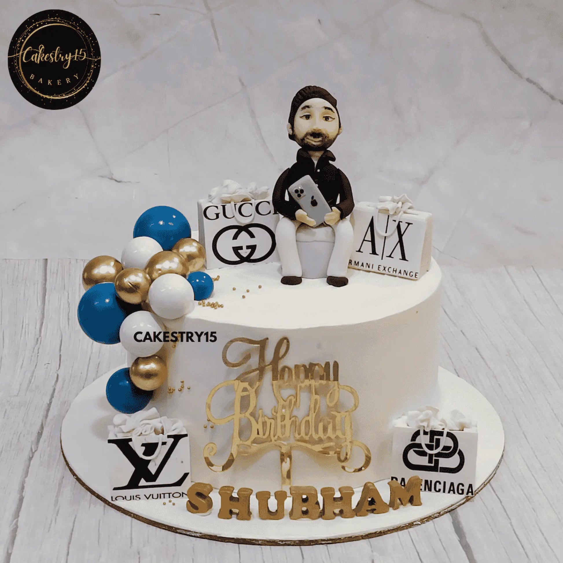 Designer 30th Elite Cake,2kg choco vanilla birthday cake for men,women,dad,mom by cakestry15 noida,cake full image