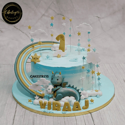 Dino Land Adventure Cake,3kg chocolate flavour, first birthday, for a boy by cakestry15 noida, cake full image, dinosaur