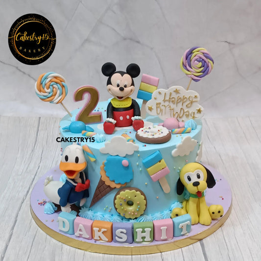 Disney Candy Bash,2kg chocolate second birthday cake by cakestry15 noida,cake full image,cake for boys