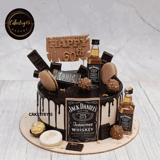 Elegant Boss Choco Luxe,2kg chocolate cake for 60th birthday by cakestry15 noida,cake full image,cake for men,boss,corporate