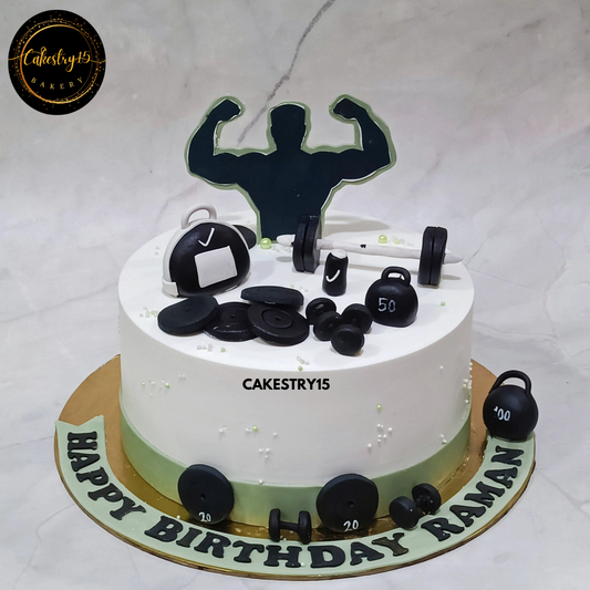 Fitness Fiesta Cake,1.5kg chocolate 25th birthday cake by cakestry15 noida,cake full image