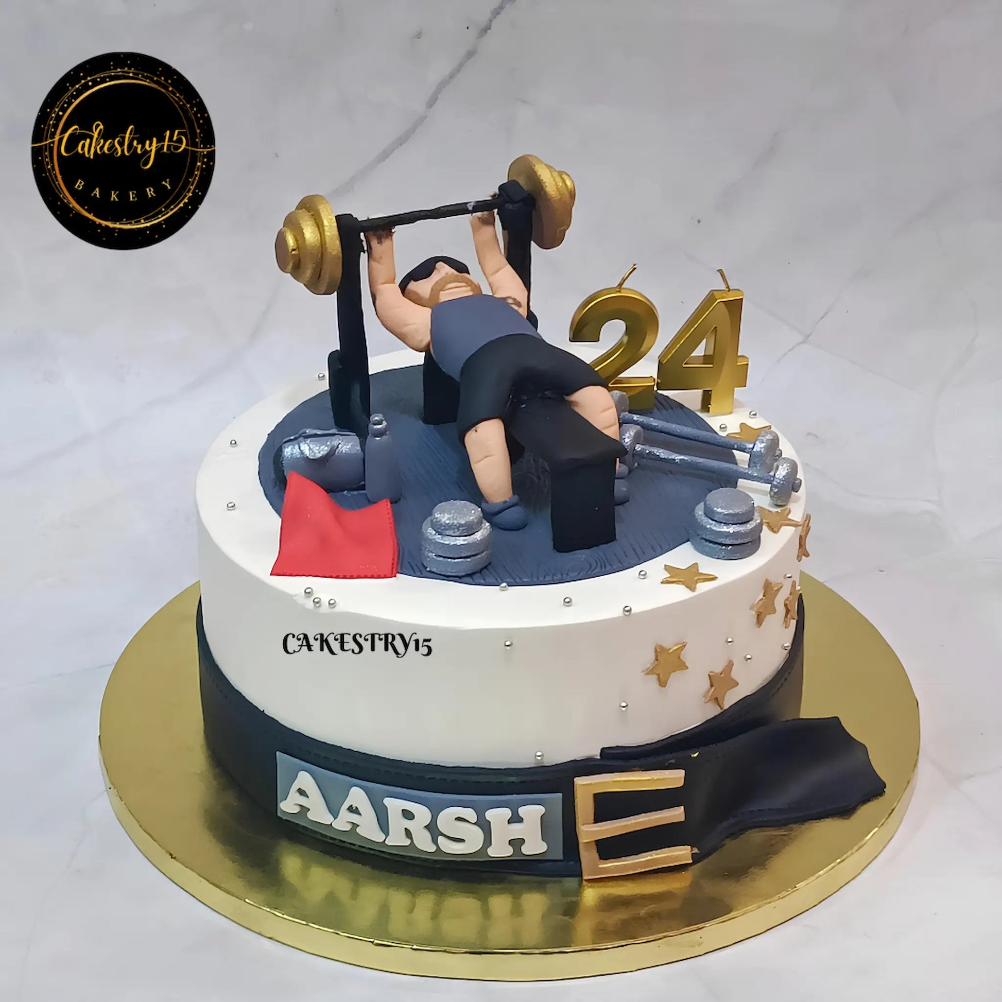 Gym Freak 1kg Chocolate Birthday Cake by cakestry15,noida,cake full image