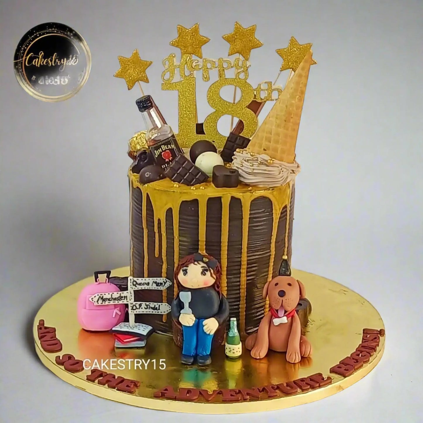 Happy 18th Birthday Theme 2kg chocolate  Cake by cakestry15,noida,cake full image