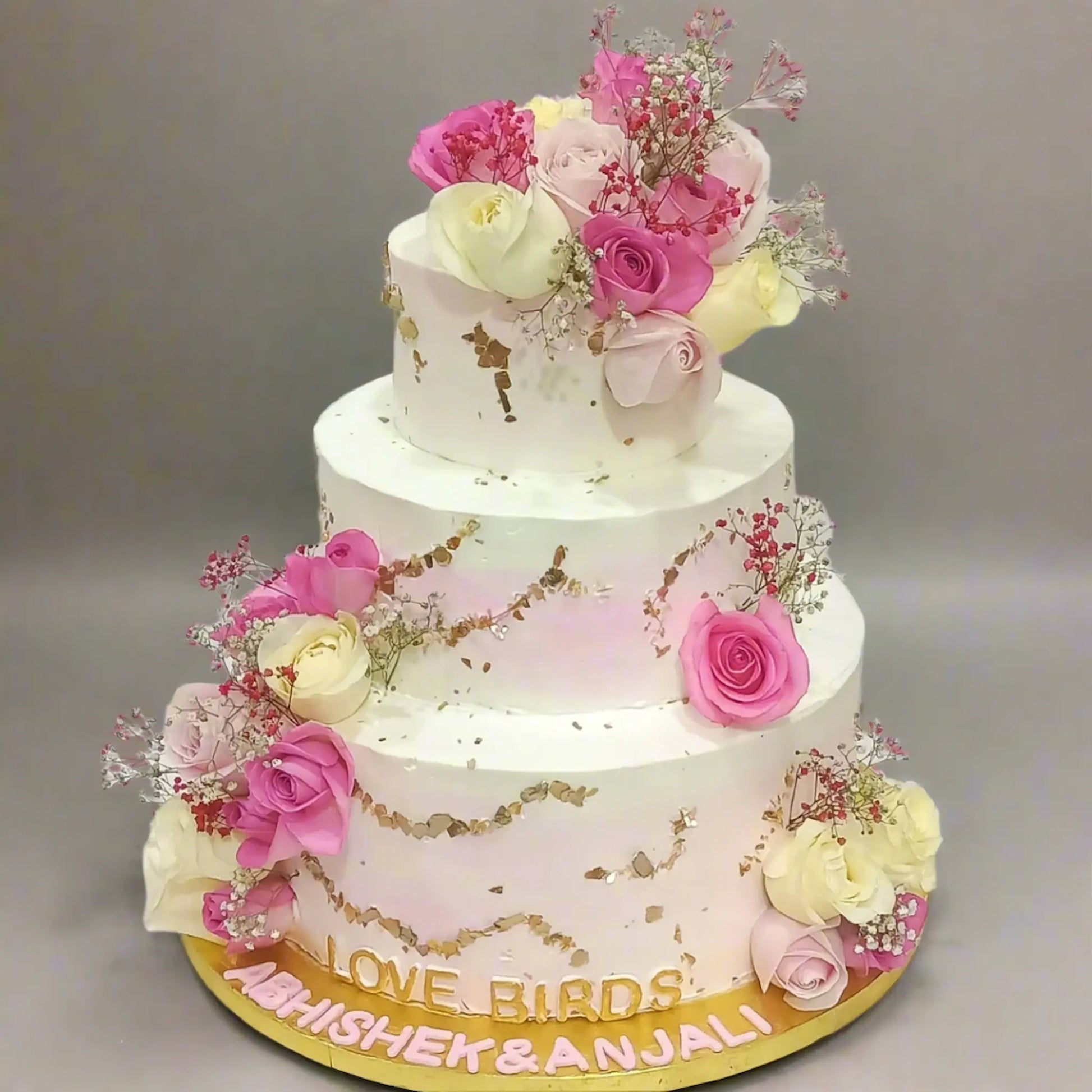 Happy Anniversary 3 Tier 5kg  Pineapple Cake by cakestry15,noida,cake ful image