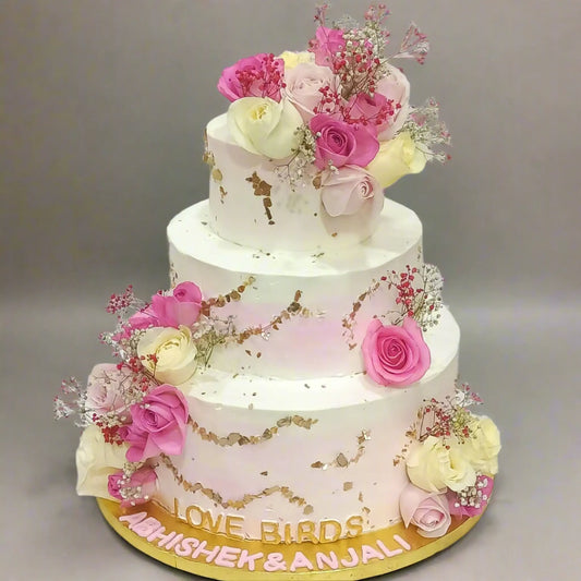 Happy Anniversary 3 Tier 5kg  Pineapple Cake by cakestry15,noida,cake ful image