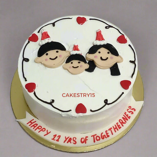 Happy Anniversary Love 1kg black forest Cake by cakestry15,noida,cake pic full image