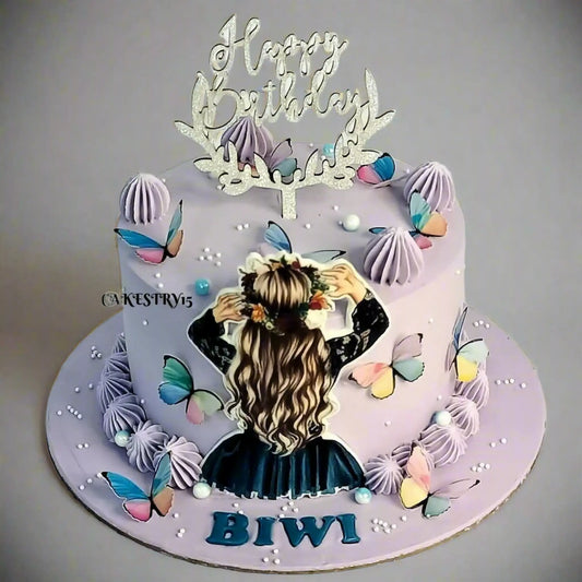 Happy Birthday Wifey 1kg chocolate birthday Cake by cakestry15 noida,cake for spouse