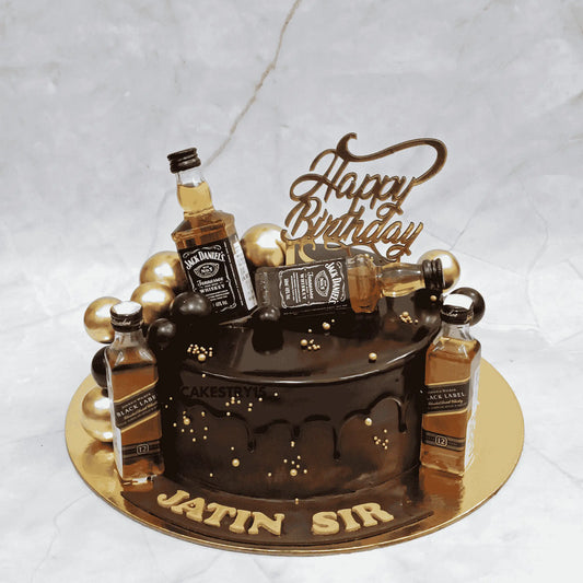 Jack & Black Celebration Cake,2kg chocolate boss birthday cake by cakestry15 noida,corporate cakes,cake full image