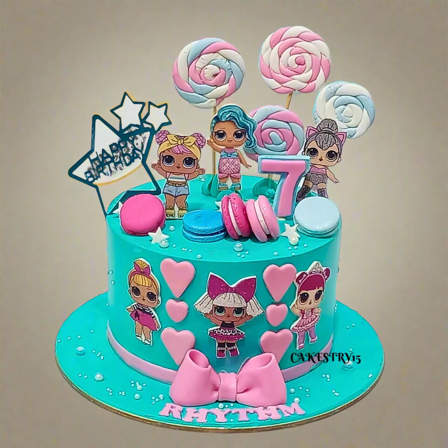 LOL Dolls Birthday 2kg strawberry Cake,cakestry15,noida,cake full image