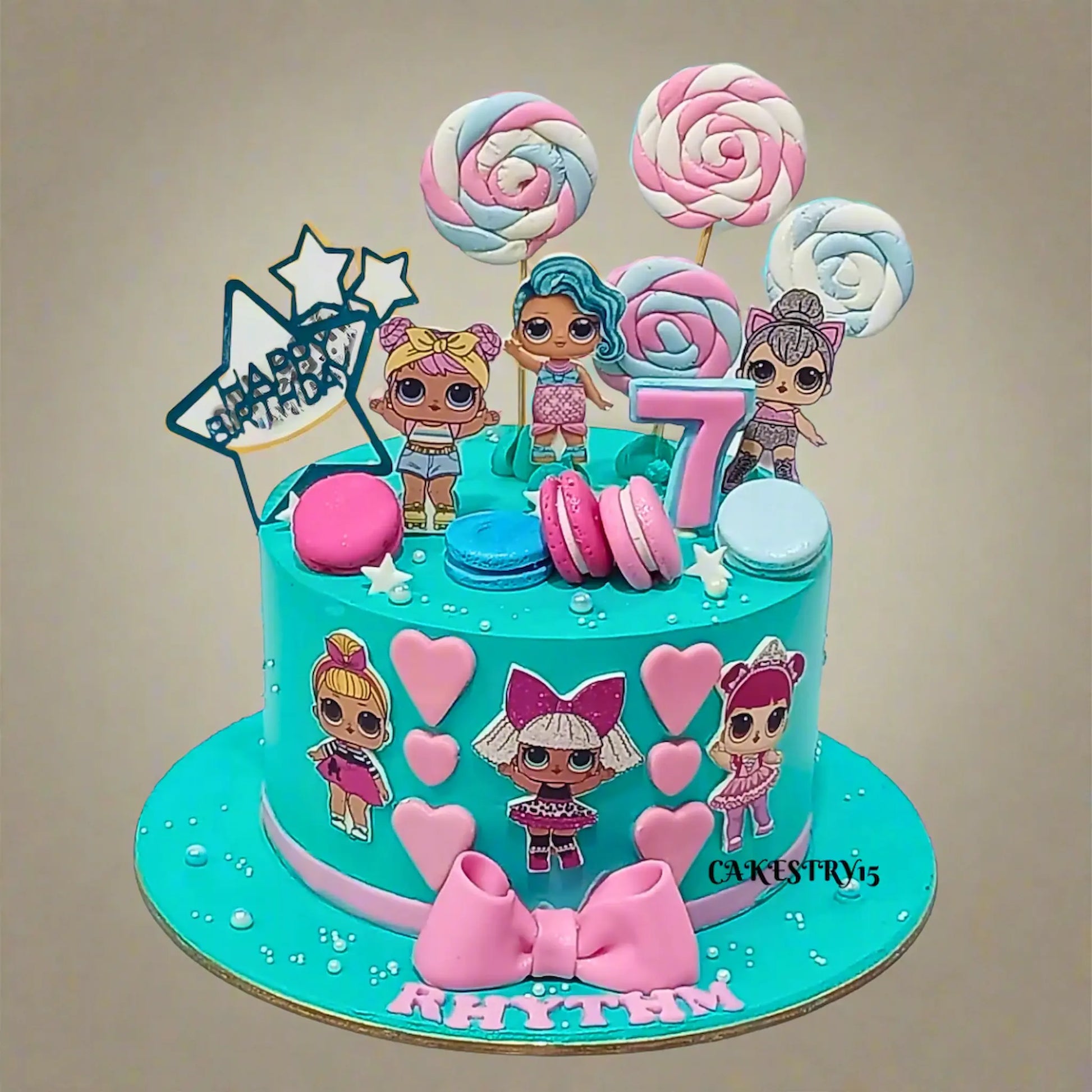 LOL Dolls Birthday 2kg strawberry Cake,cakestry15,noida,cake full image