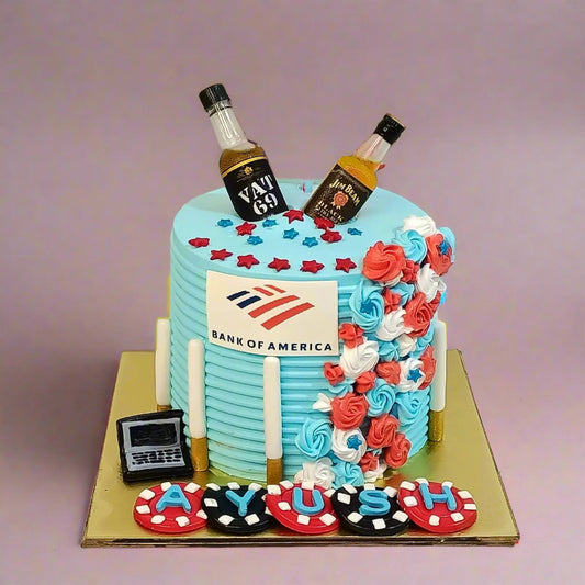 Men Casino 1kg blueberry Cake by cakestry15,noida,cake full image