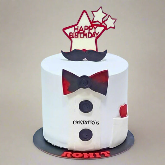 Men Stylish Birthday 1kg Pineapple Cake by cakestry15,noida,cake full image,cake for men