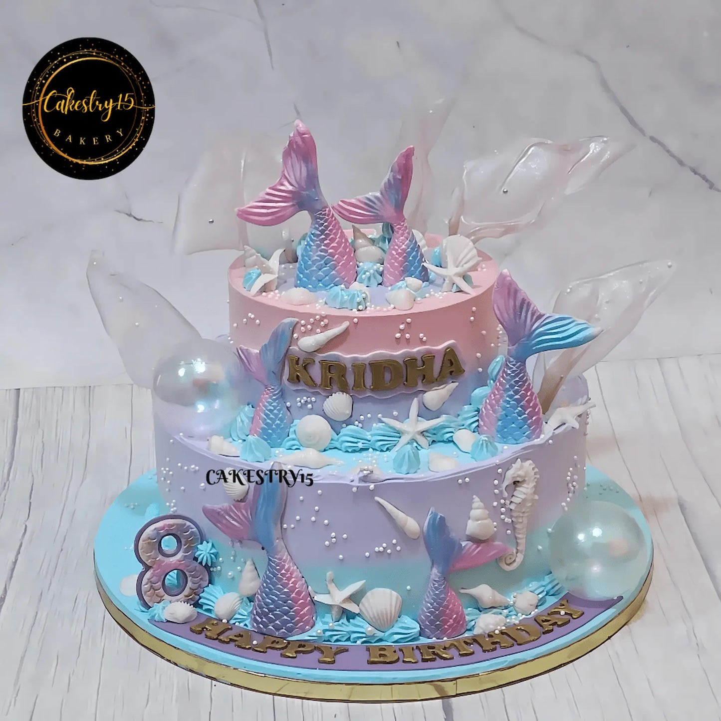 Mermaid’s Chocolate Dream,8th birthday,4kg,chocolate flavor,cake for her,cakestry15,noida,cake full image