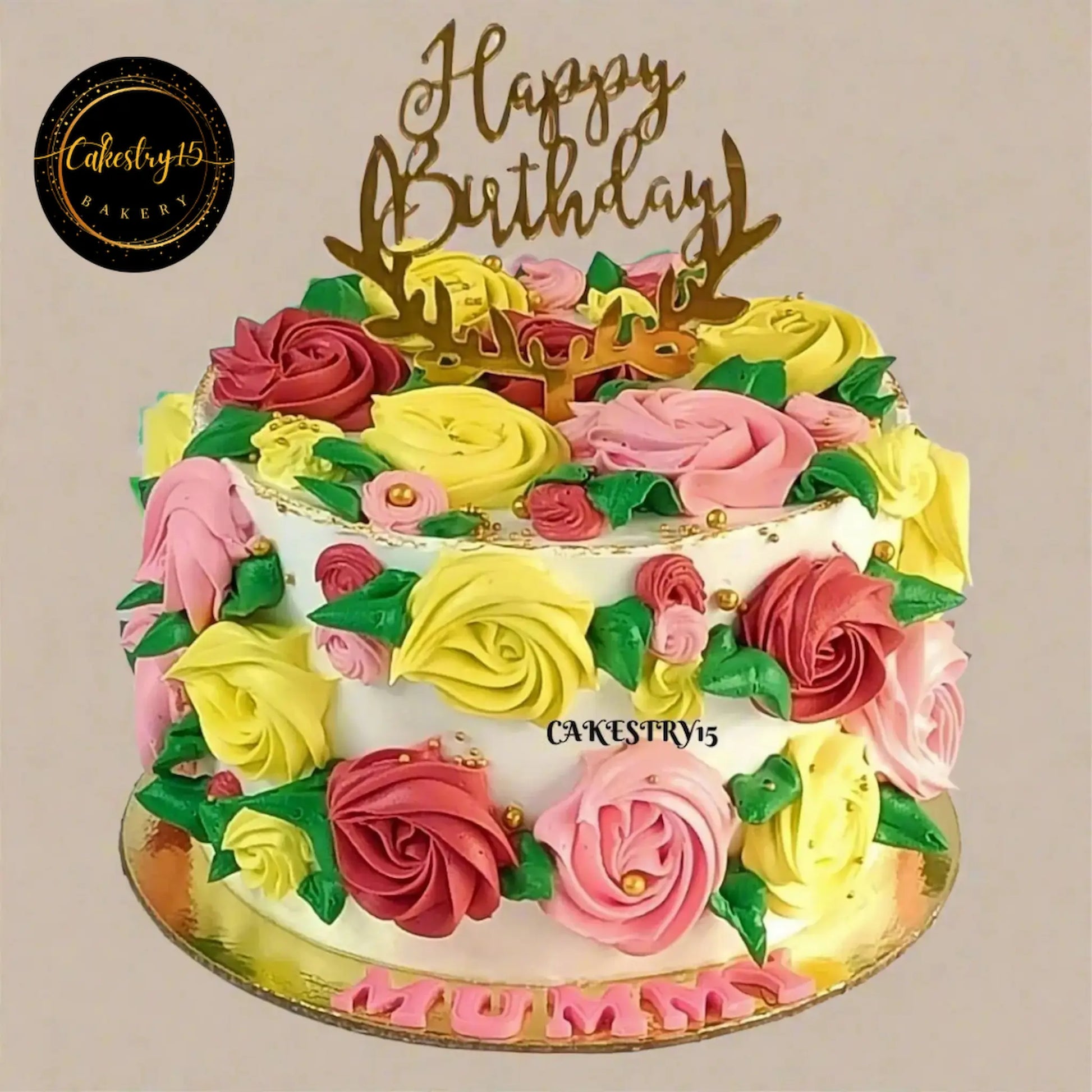 Mom Grace 1kg Pineapple Birthday Cake by cakestry15,noida,cake full image