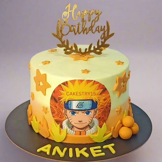 Naruto Theme 1kg chocolate birthday  Cake,cakestry15,noida,cake full image