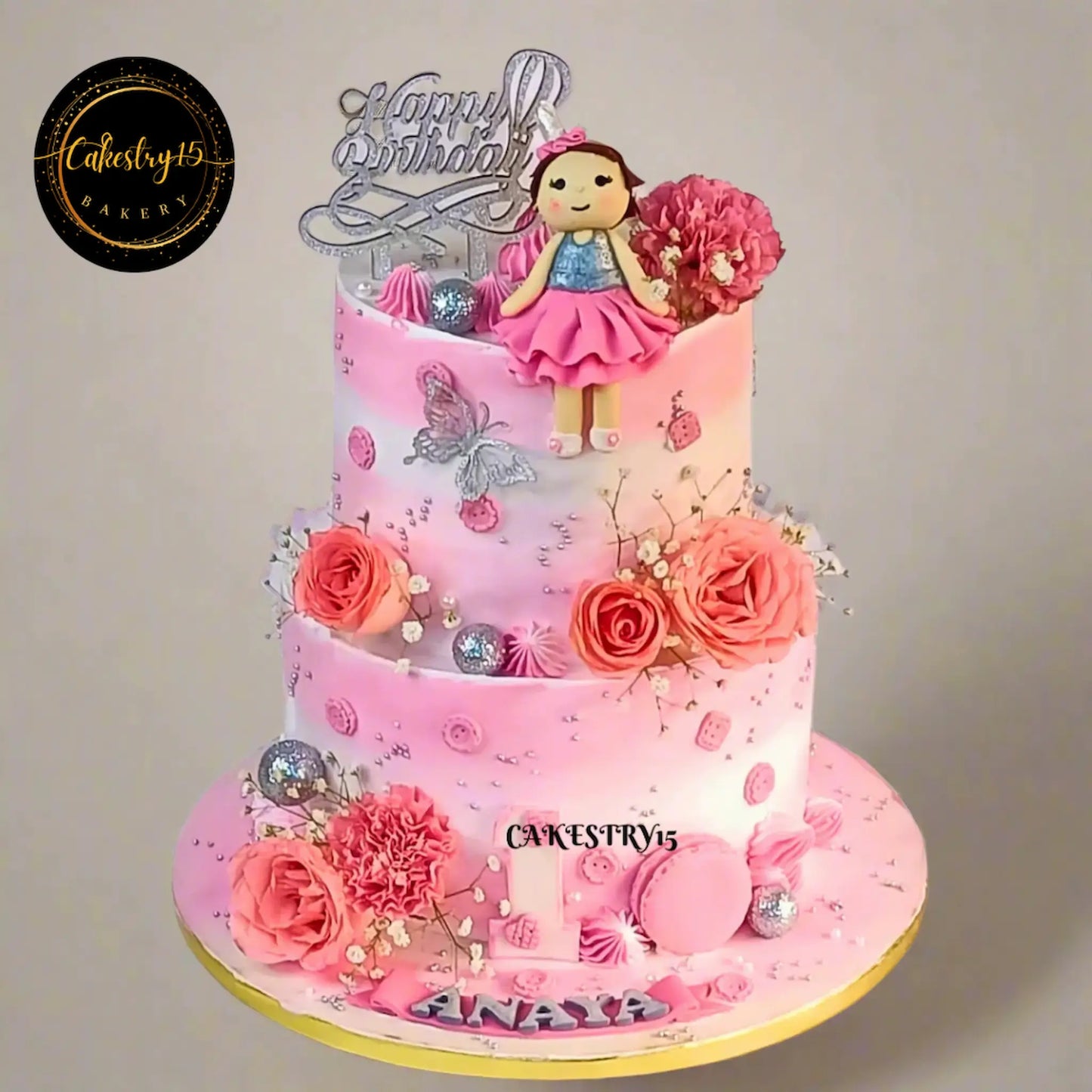 Unicorn Dream 5kg chocolate butterscotch first birthday Cake by cakestry15,noida,cake full image