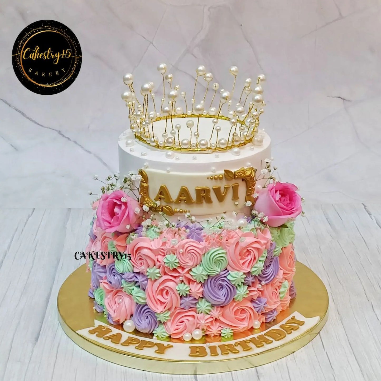 Princess First Birthday 3kg chocolate flavour Cake for a girl by cakestry15 noida