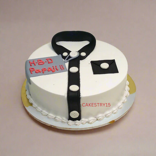 Shirt Mens 1kg butterscotch birthday Cake by cakestry15,noida,cake full image