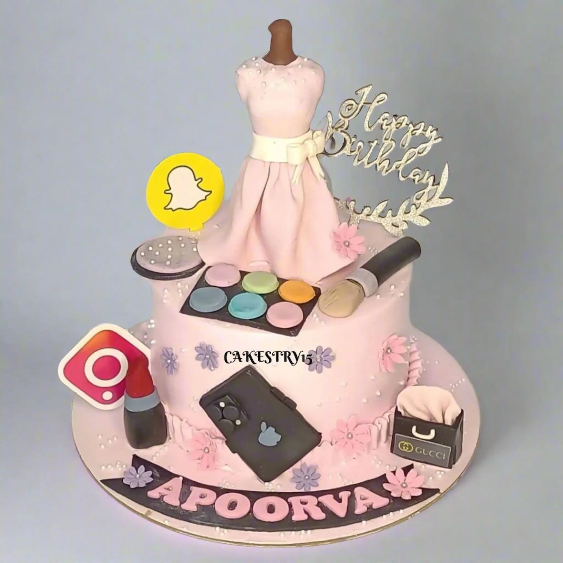 Shopaholic Socialite 1kg chocolate birthday Cake by cakestry15,noida,cake full image
