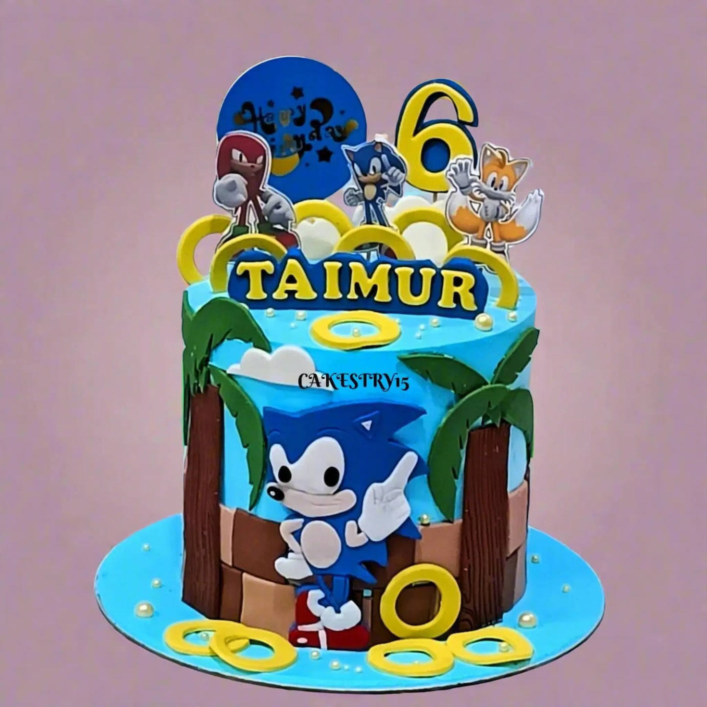 Sonic Theme 2kg chocolate birthday Cake by cakestry15 noida,cake full image