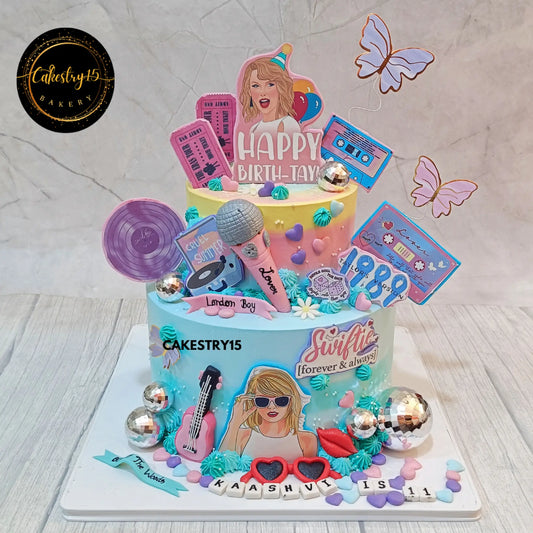 Swiftie Celebration Cake,4kg choco vanilla 11th birthday cake by cakestry15 noida,cake full image,cake for girls