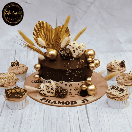 The Executive Treat,2kg chocolate cake for boss birthday by cakestry15 noida,cake full image,corporate cakes