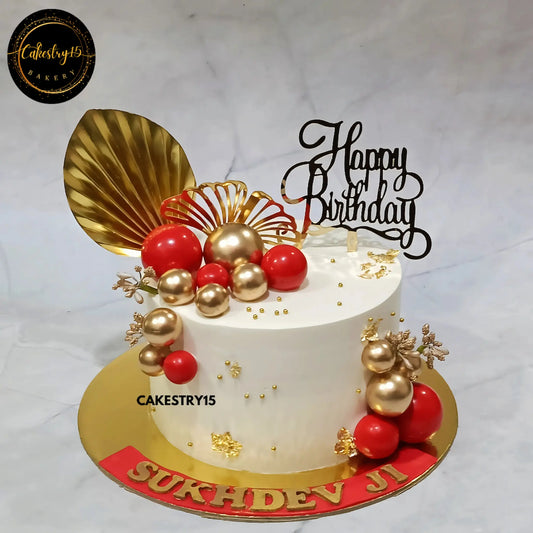 Timeless Birthday Treat ,1kg black forest cake for men by cakestry15 noida,cake full image