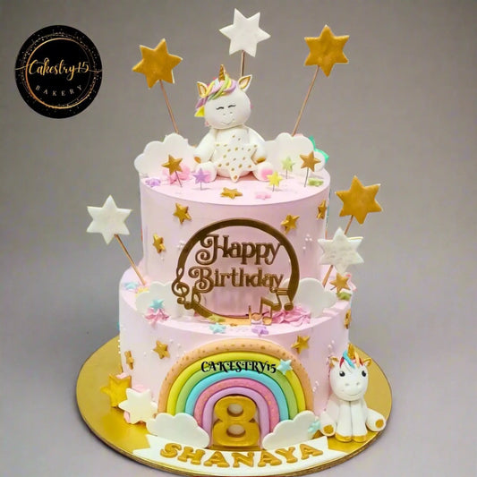 Unicorn Star 3kg chocolate birthday Cake by cakestry15 noida,cake full image