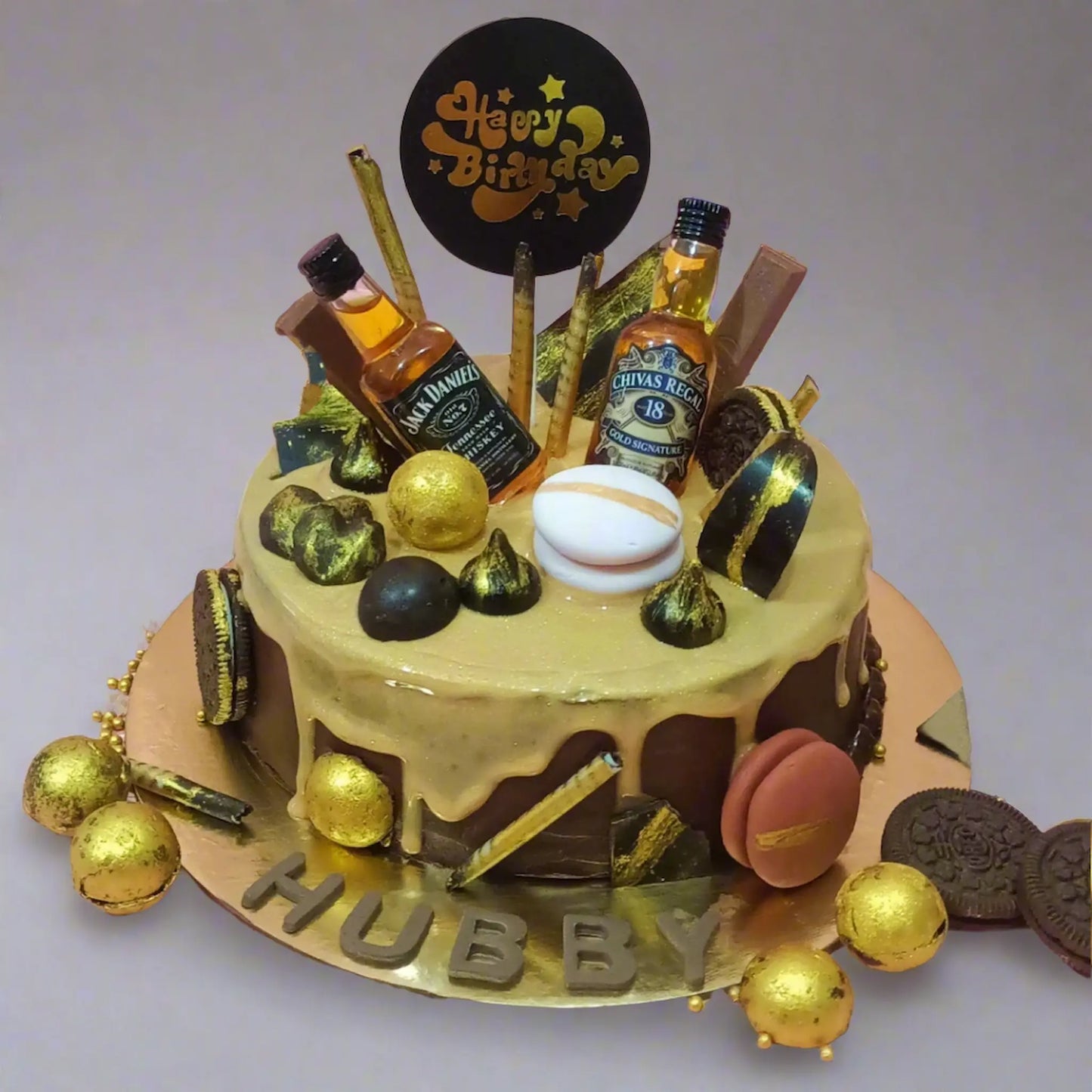 Whisky Jack Daniel 1kg chocolate birthday Cake by cakestry15 noida,cake full image