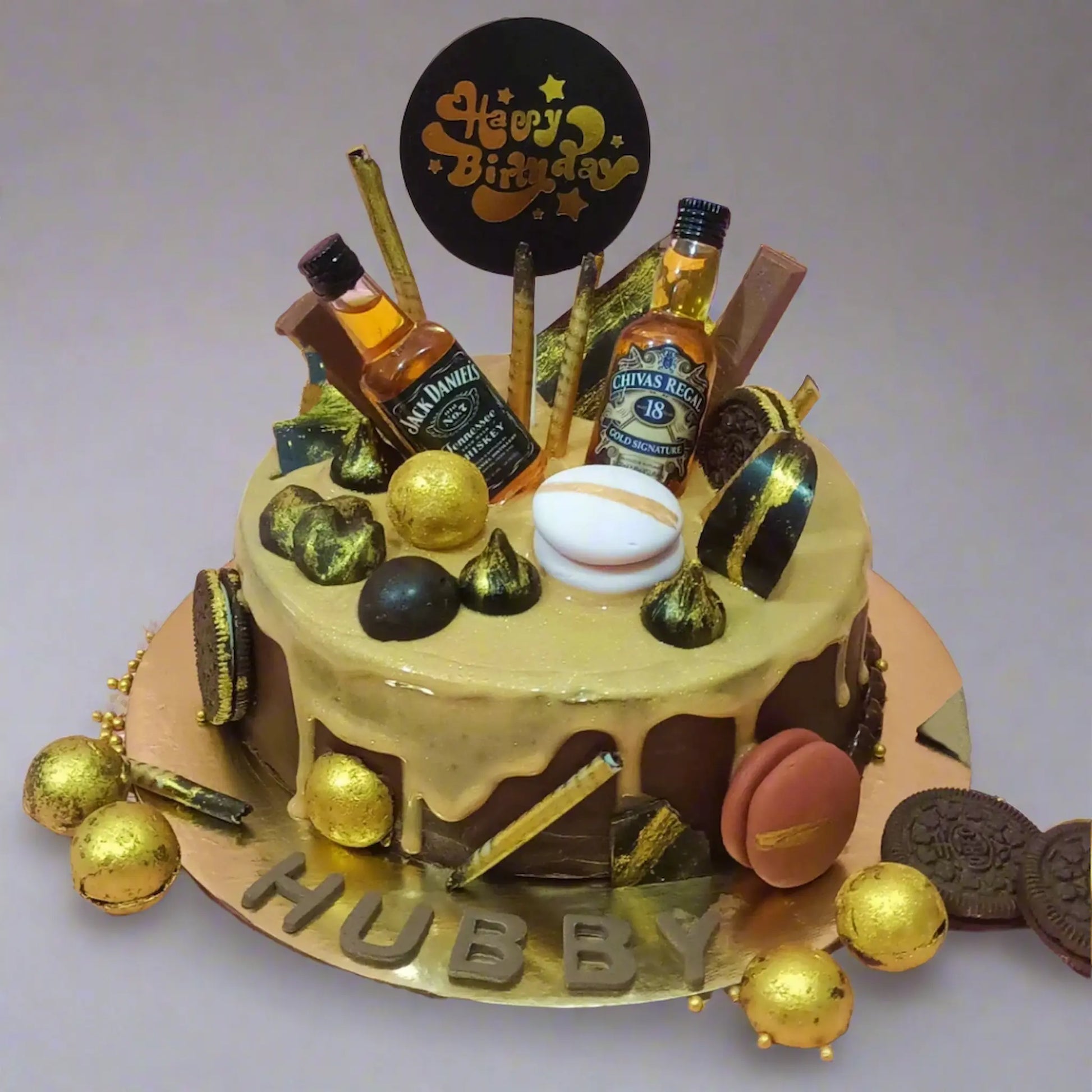 Whisky Jack Daniel 1kg chocolate birthday Cake by cakestry15 noida,cake full image