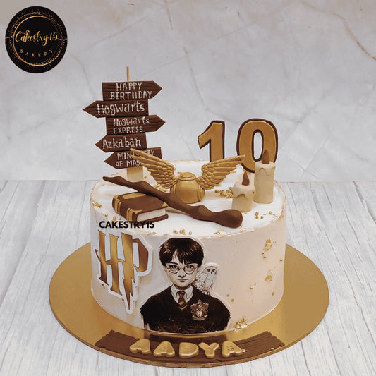 Wizarding World Chocolate Cake,2kg harry potter theme birthday cake for a girl by cakestry15 noida,cake full image