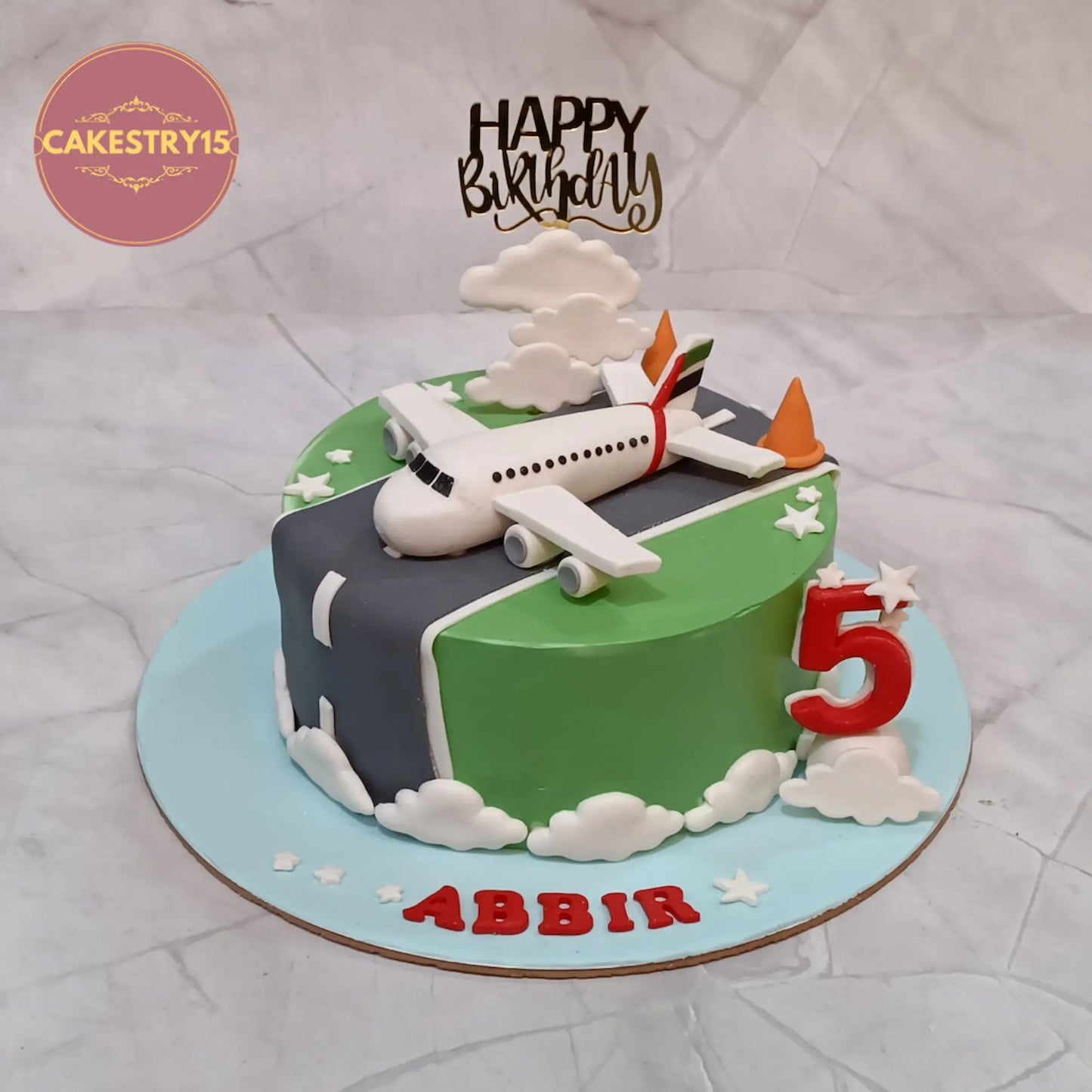 Aeroplane theme kids birthday cake in chocolate flavour, a premium theme cake Noida from eggless cakes collection