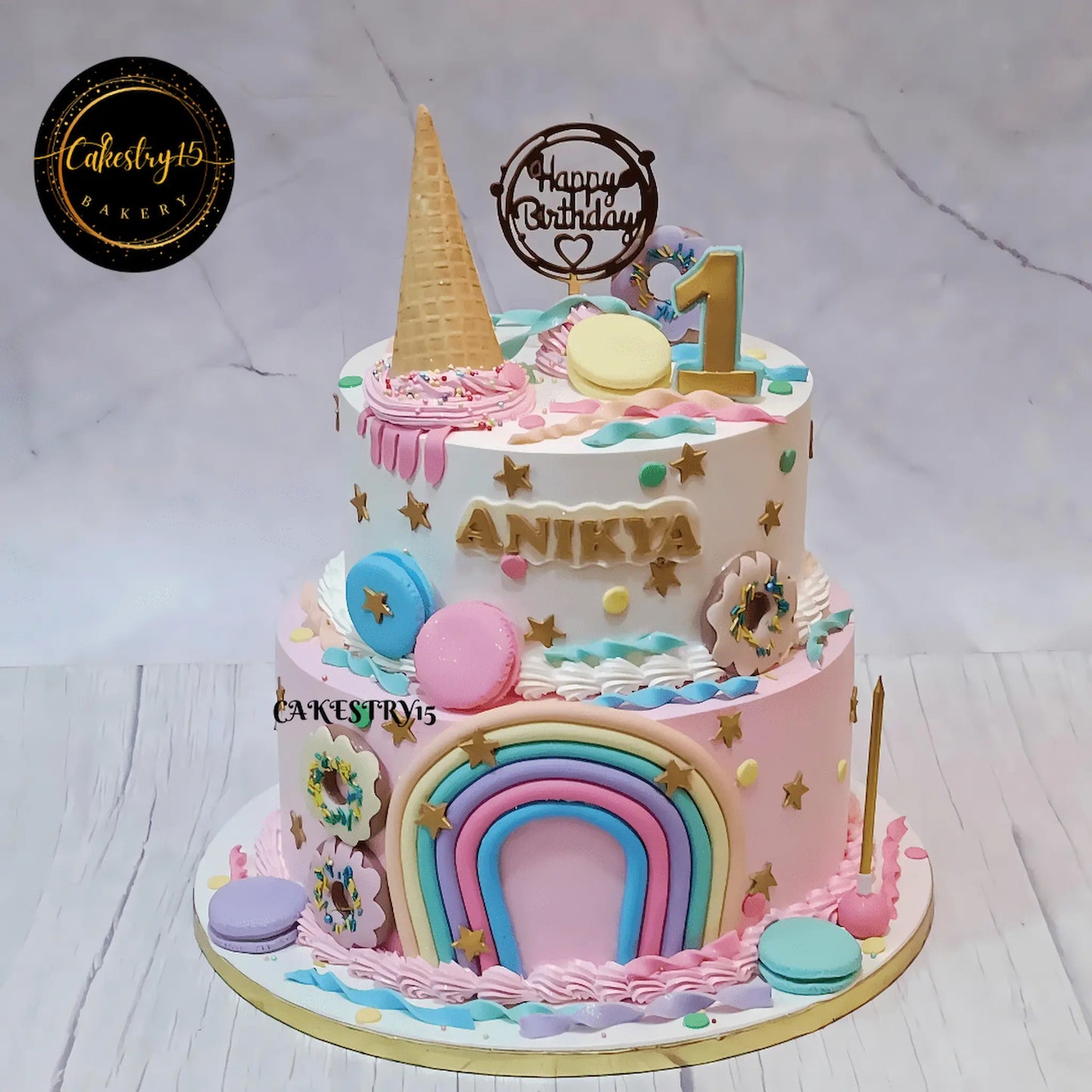 Candyland kids birthday theme cake Noida made with eggless cakes design for first birthday celebration