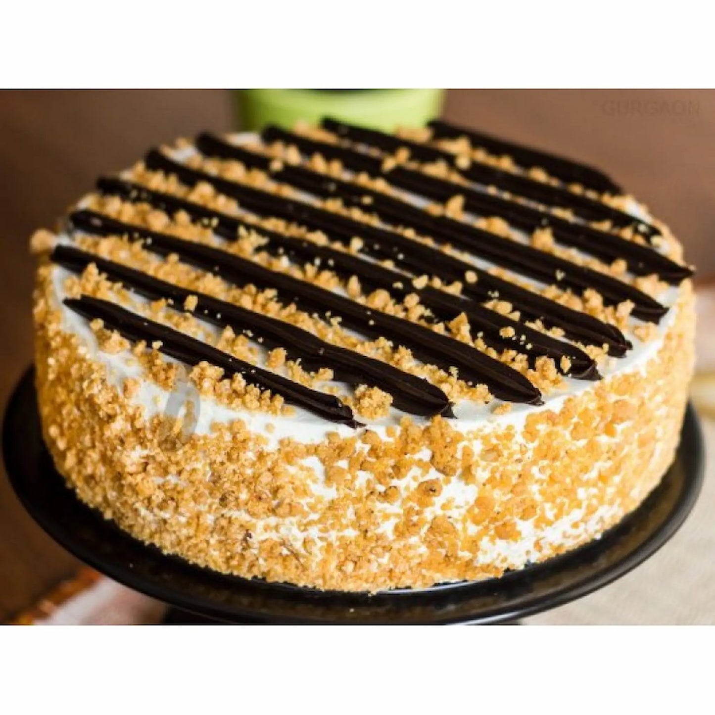 1kg chocolate butterscotch cake layered with ganache and nougat from Cakestry15