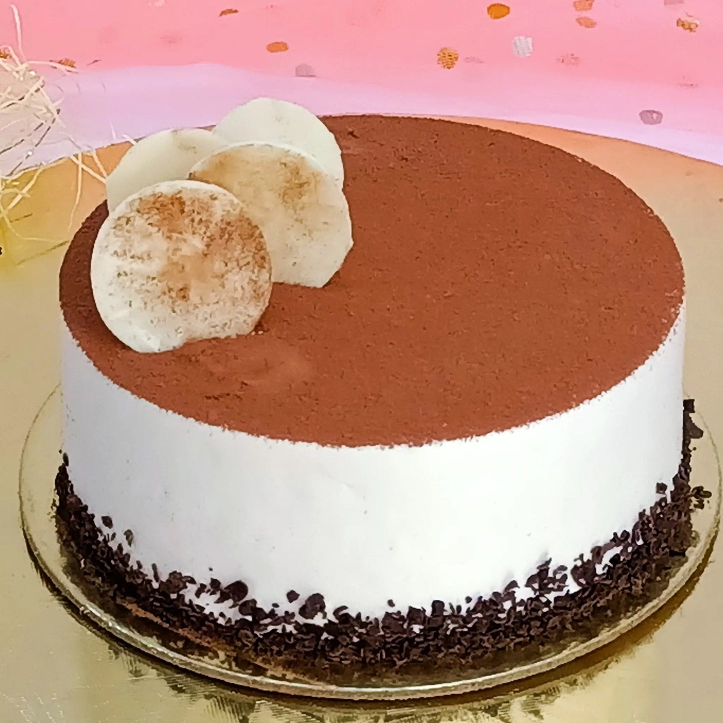 1kg eggless tiramisu cake with mascarpone, whipped cream, and cocoa from Cakestry15