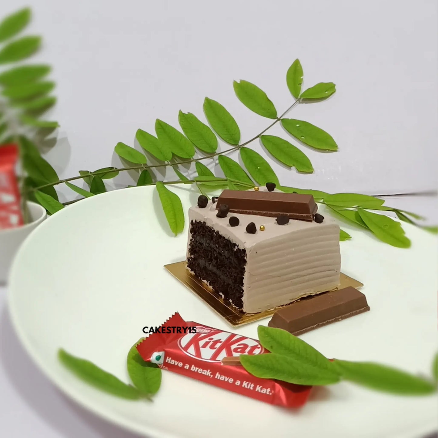 Eggless KitKat chocolate mousse layered pastry from Cakestry15 available in multiple sizes