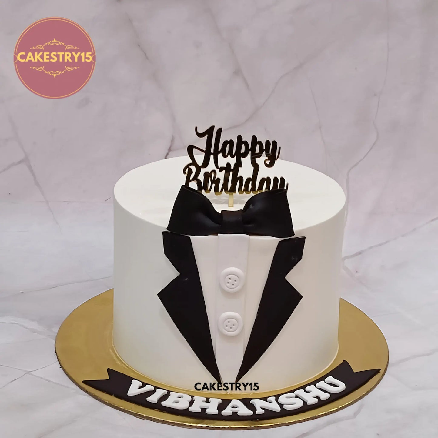 mens birthday cake,1kg pineapple flavour by cakestry15 noida