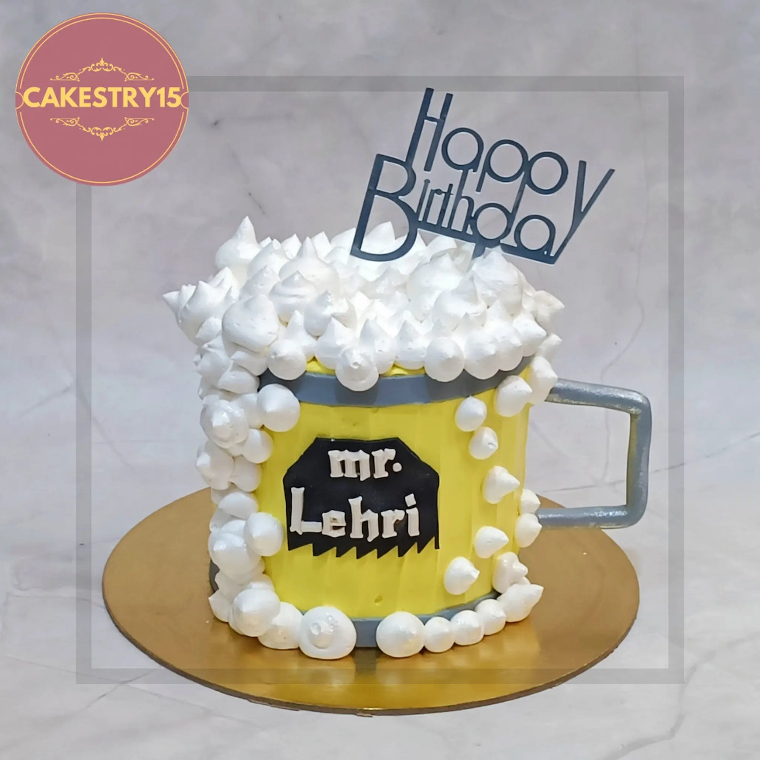 Eggless men’s birthday and celebration cakes by Cakestry15 Noida