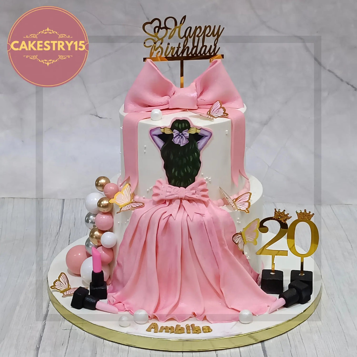 Custom number cake for milestone teen birthday celebration