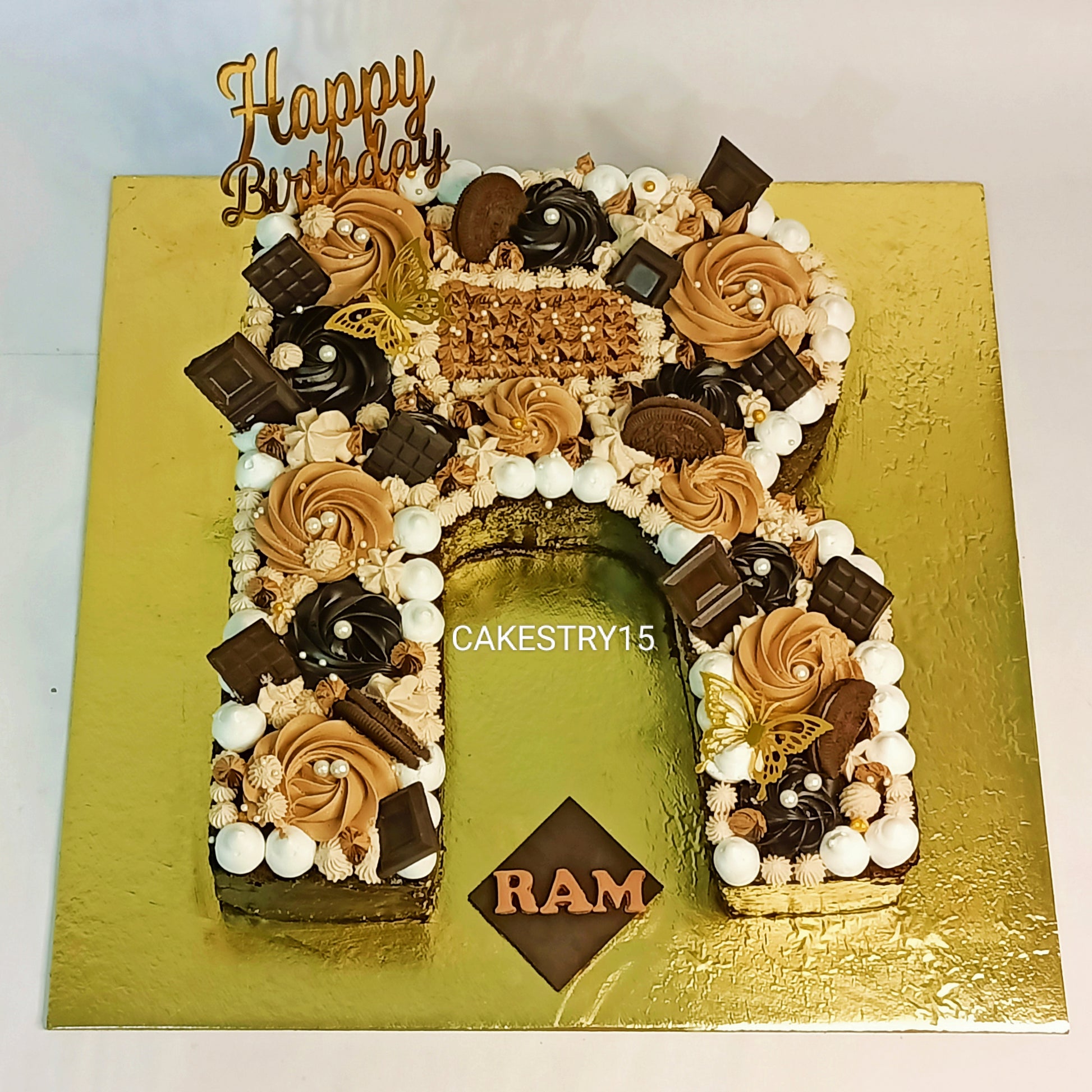 Alphabet R 2kg Chocolate Cake,cakestry15noida,full image