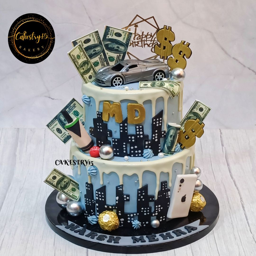 Boss Delight 3kg size 2tier chocolate flavor birthday Cake by cakestry15 noida,full image