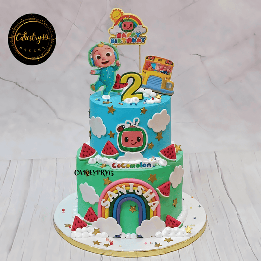 Cocomelon 3kg Butterscotch Joy,second birthday,cake for girls,cake full image