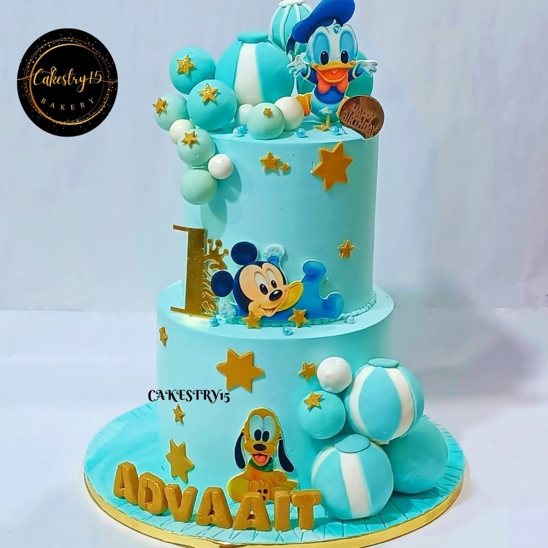 Disney Theme 5kg chocolate 1st birthday Cake by cakestry15,noida,cake full image